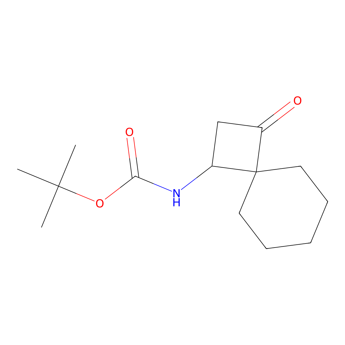 tert-butyl N-{3-oxospiro[3.5]nonan-1-yl}carbamate molecular structure, CAS 2166832-11-5