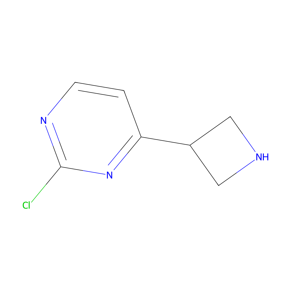 4-(Azetidin-3-yl)-2-chloropyrimidine molecular structure, CAS 2166844-60-4