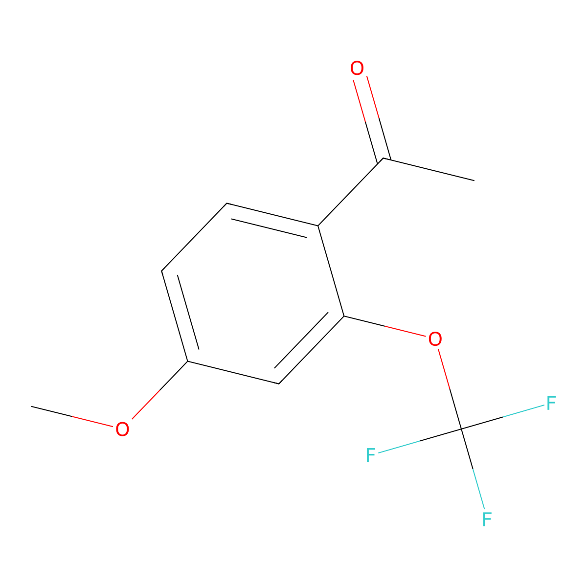 1-[4-Methoxy-2-(trifluoromethoxy)phenyl]ethanone molecular structure, CAS 2166852-10-2