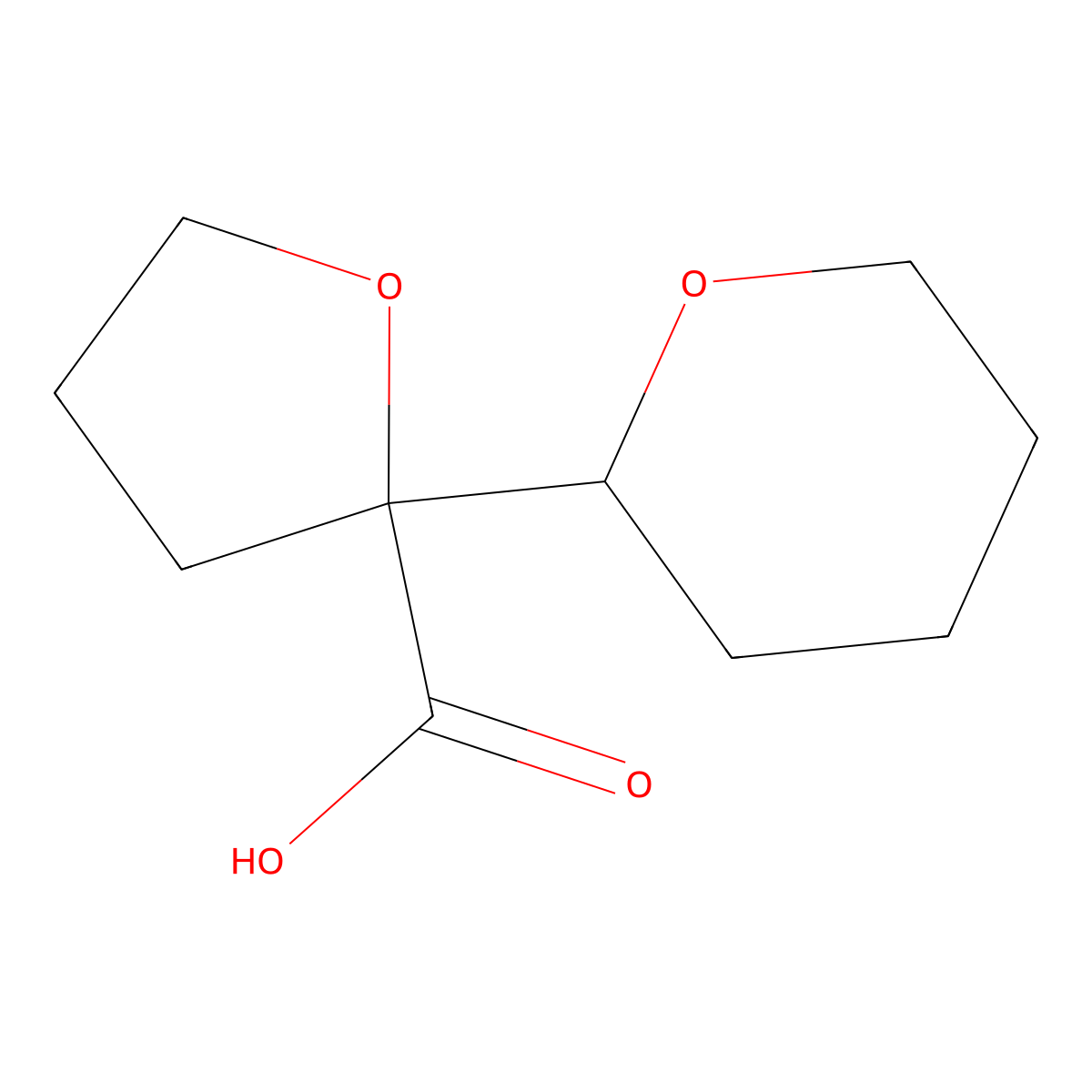 2-(Oxan-2-yl)oxolane-2-carboxylic acid molecular structure, CAS 2166852-20-4
