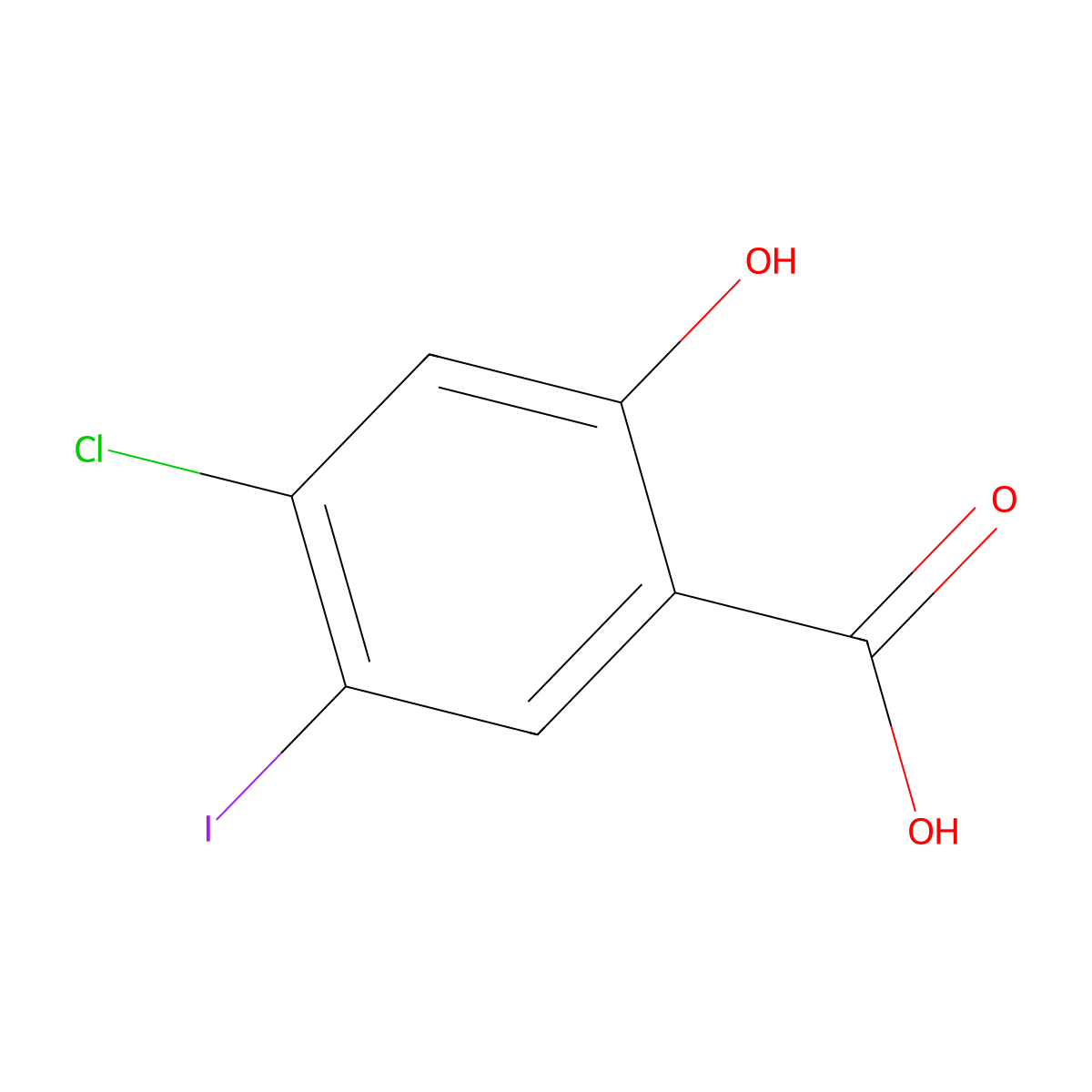 4-Chloro-2-hydroxy-5-iodobenzoic acid molecular structure, CAS 2166863-84-7