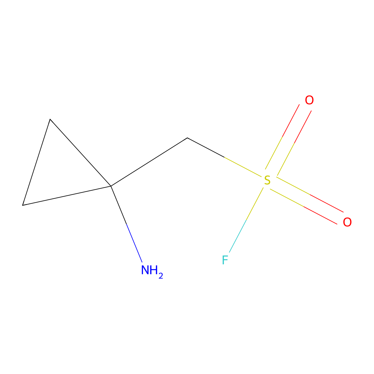 (1-Aminocyclopropyl)methanesulfonyl fluoride molecular structure, CAS 2166877-63-8