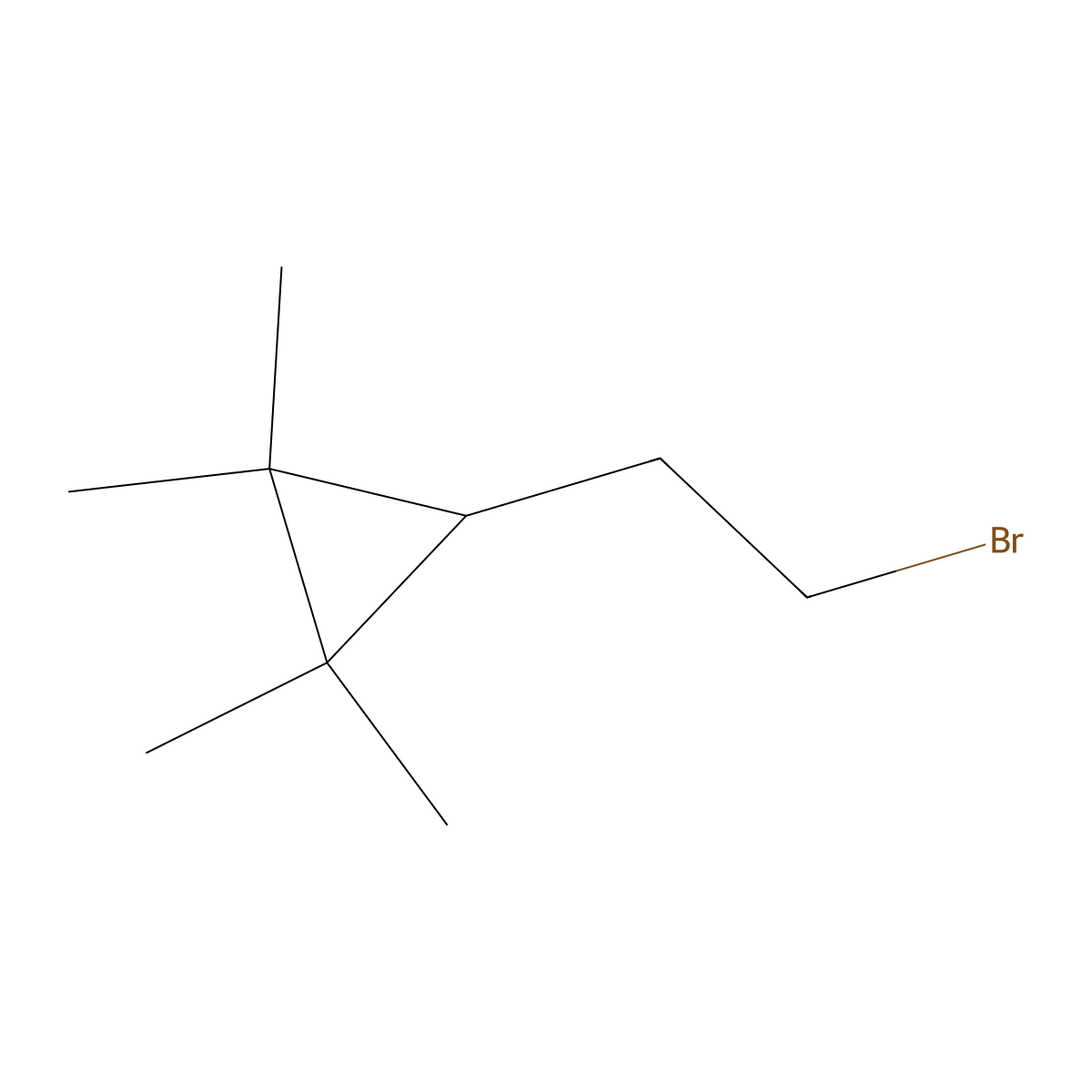 3-(2-Bromoethyl)-1,1,2,2-tetramethylcyclopropane molecular structure, CAS 2166877-66-1