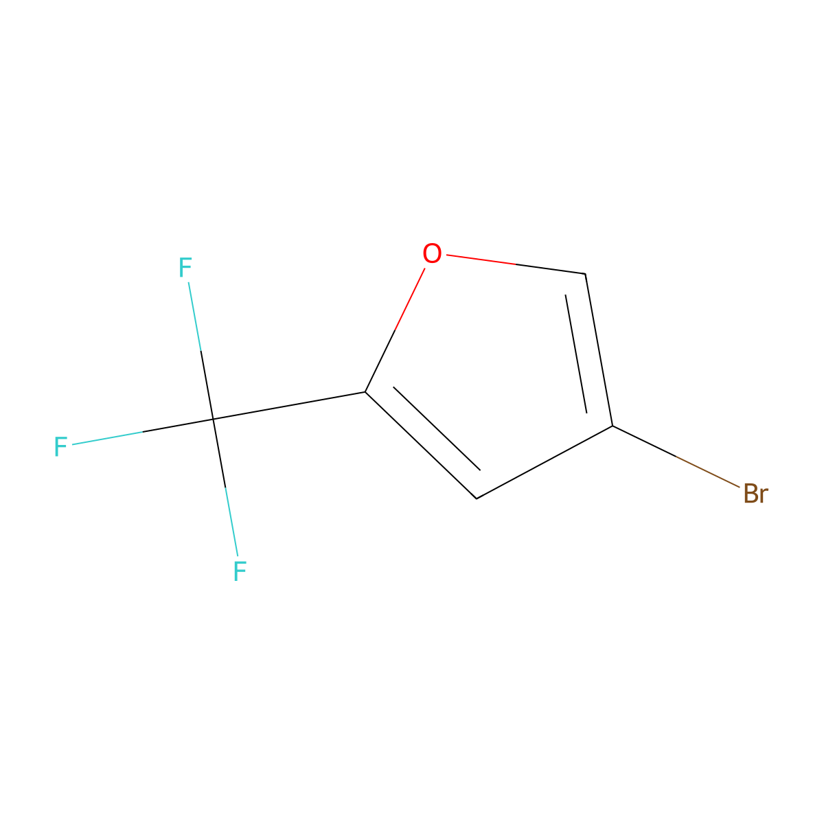 4-Bromo-2-(trifluoromethyl)furan molecular structure, CAS 2166878-56-2