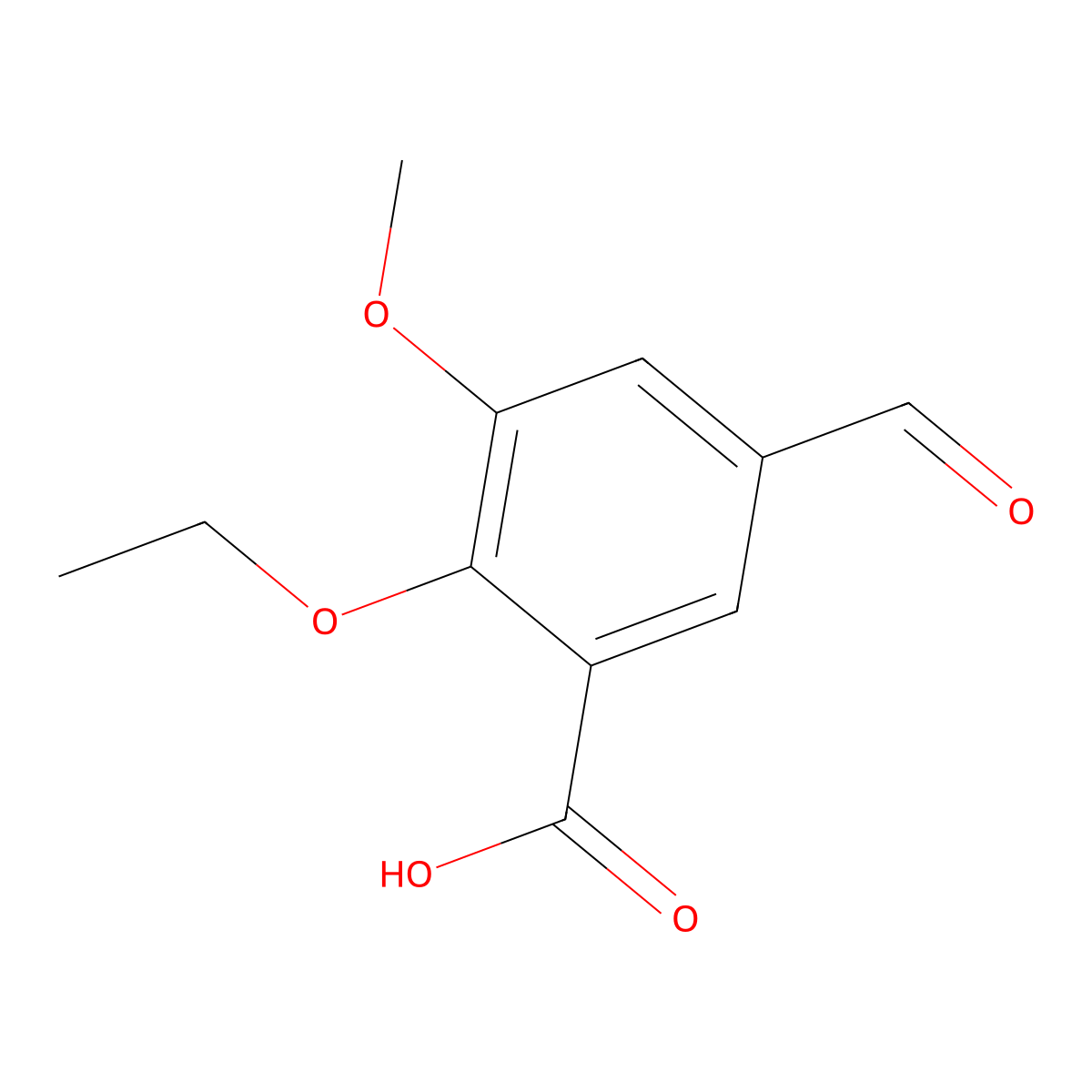 2-Ethoxy-5-formyl-3-methoxybenzoic acid molecular structure, CAS 2166879-53-2