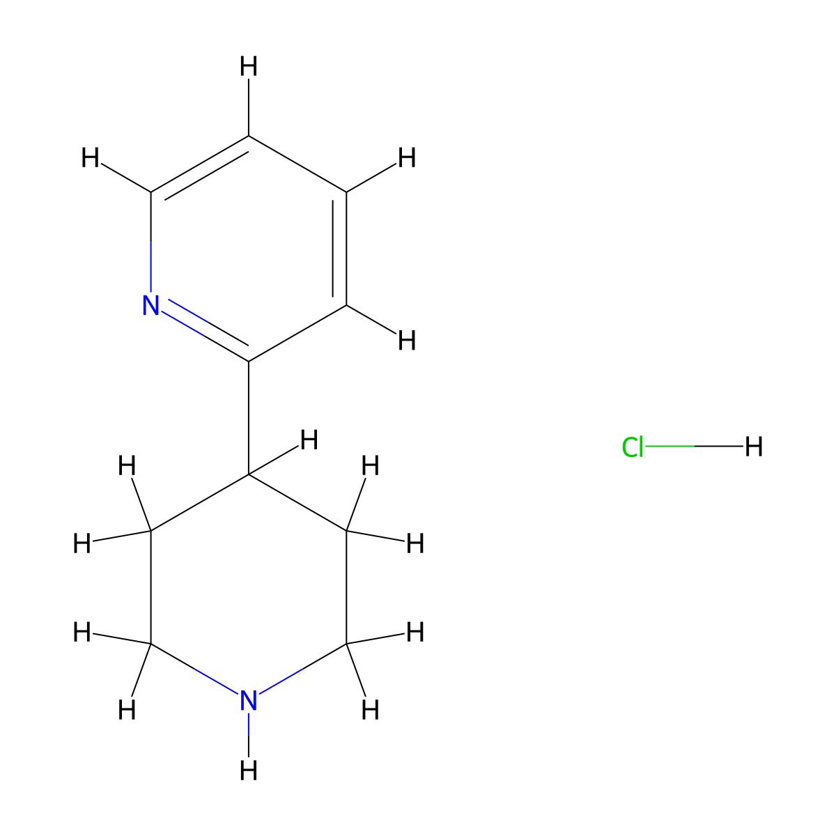2-(Piperidin-4-yl)pyridine hydrochloride molecular structure, CAS 216688-64-1