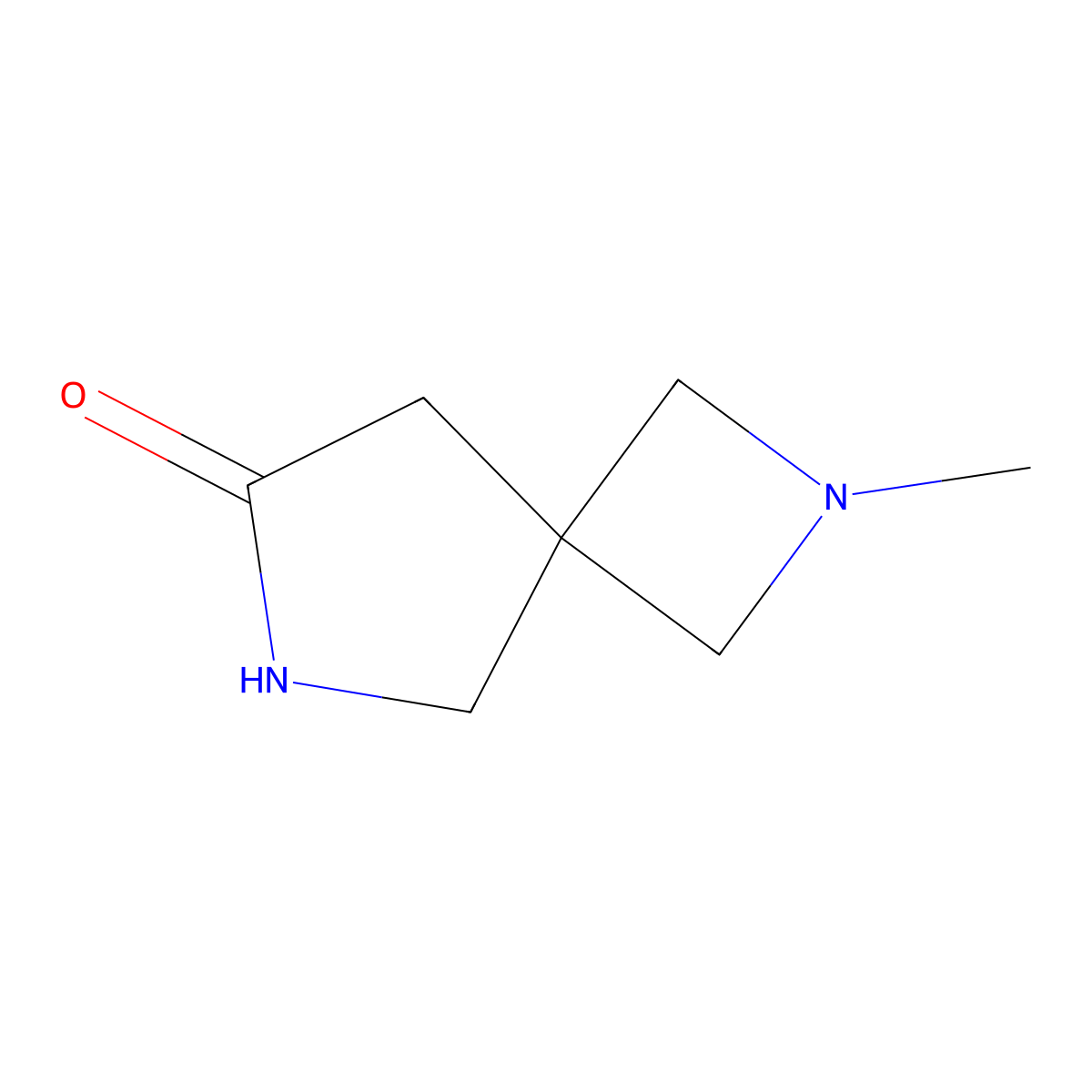2-Methyl-2,6-diazaspiro[3.4]octan-7-one molecular structure, CAS 2166883-53-8