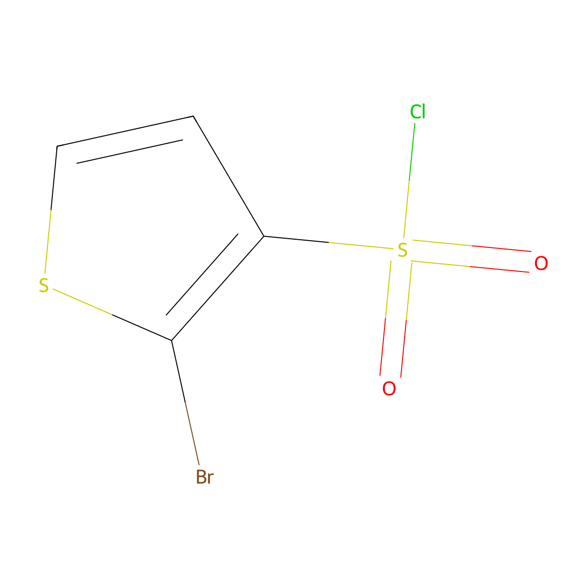 2-Bromothiophene-3-sulfonyl chloride molecular structure, CAS 2166883-64-1