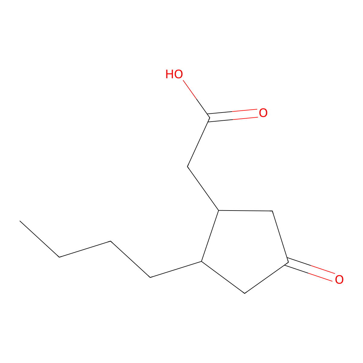 2-(2-Butyl-4-oxocyclopentyl)acetic acid molecular structure, CAS 2166889-55-8