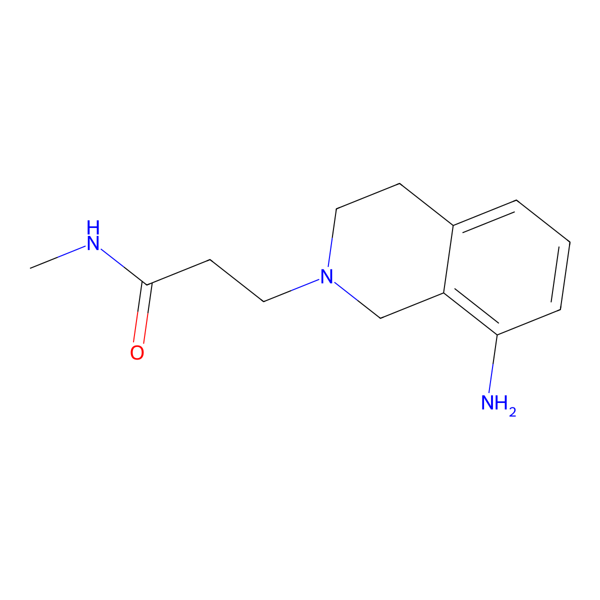 3-(8-Amino-3,4-Dihydroisoquinolin-2(1h)-Yl)-N-Methylpropanamide molecular structure, CAS 2166893-25-8