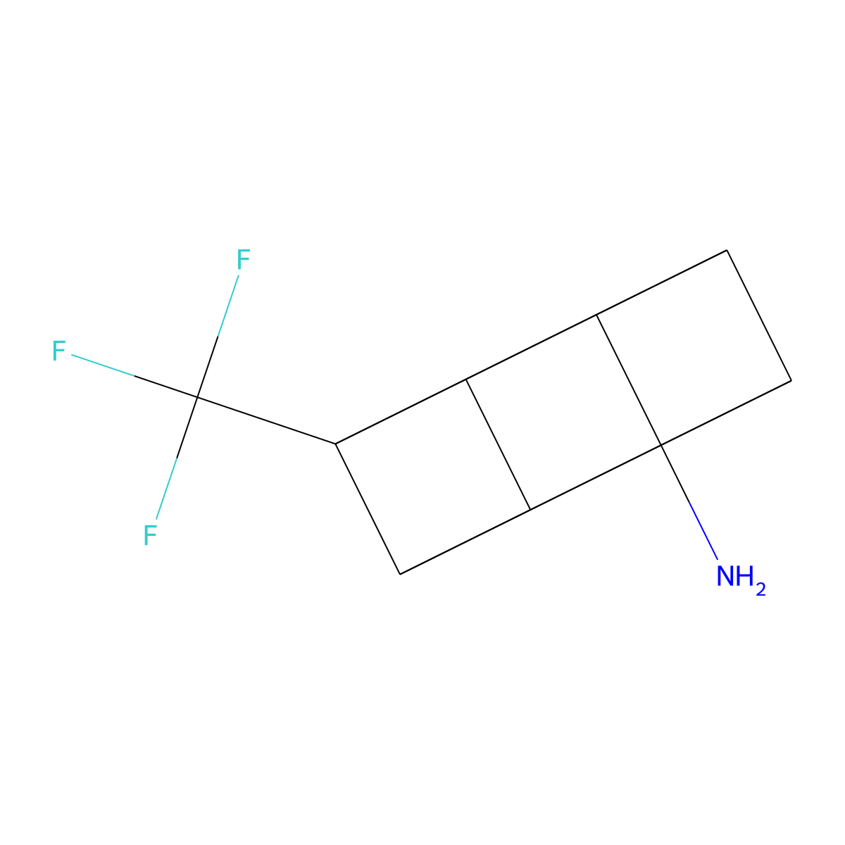 8-(Trifluoromethyl)cuban-1-amine molecular structure, CAS 2166899-58-5
