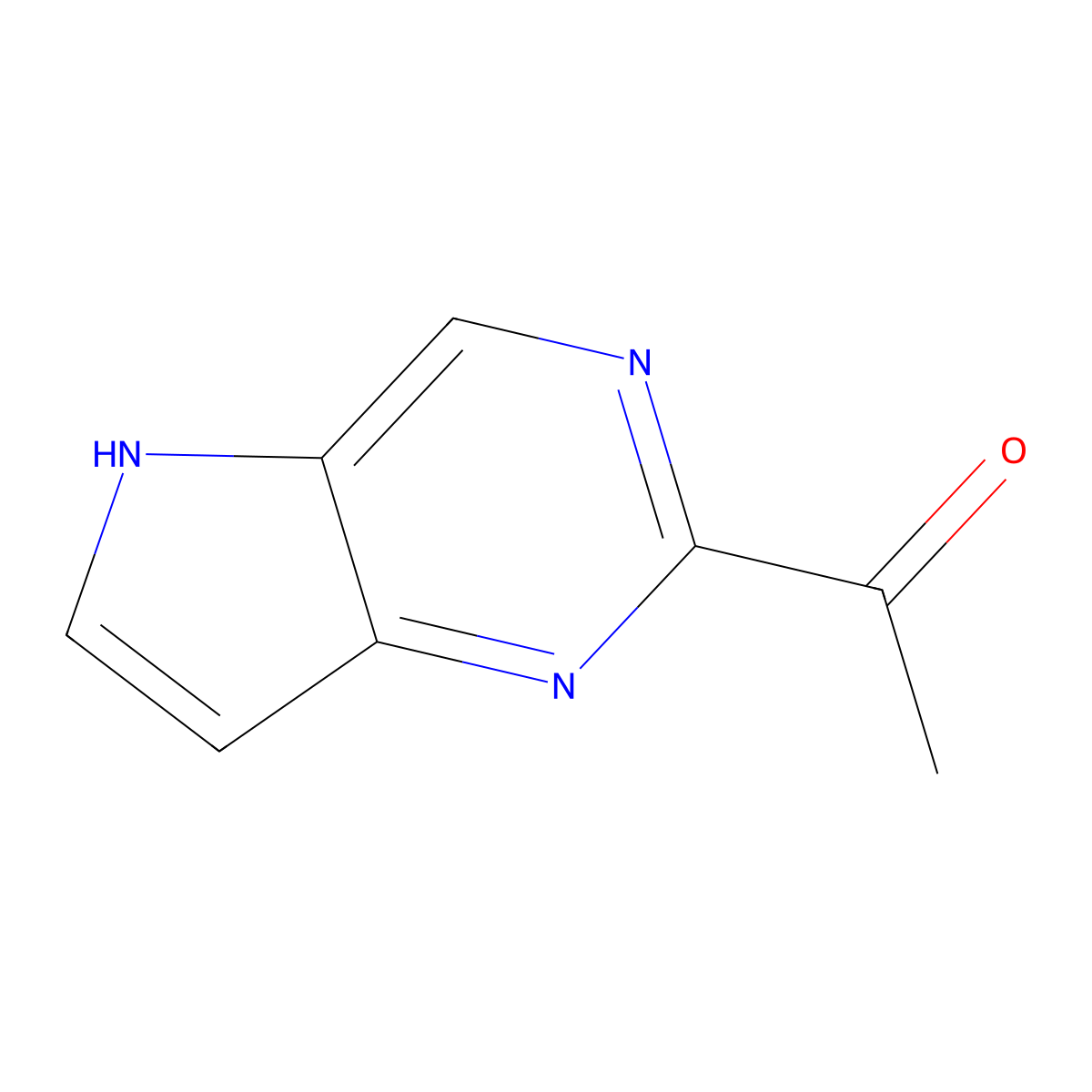 1-(5H-Pyrrolo[3,2-D]pyrimidin-2-YL)ethanone molecular structure, CAS 2166902-14-1