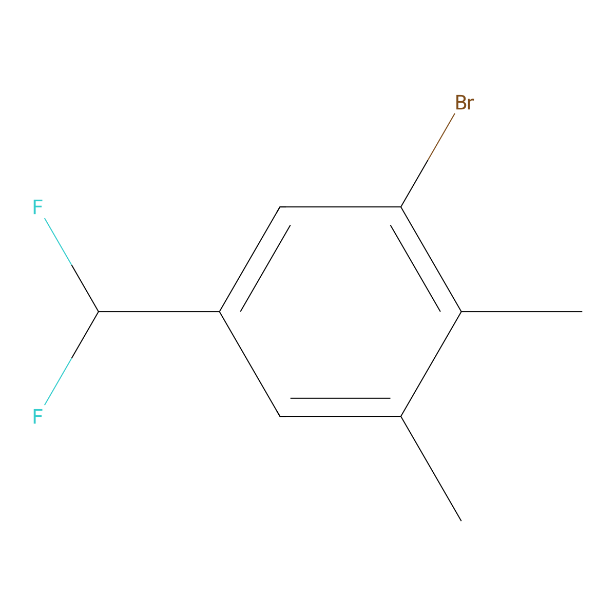 1-Bromo-5-(difluoromethyl)-2,3-dimethylbenzene molecular structure, CAS 2166905-28-6