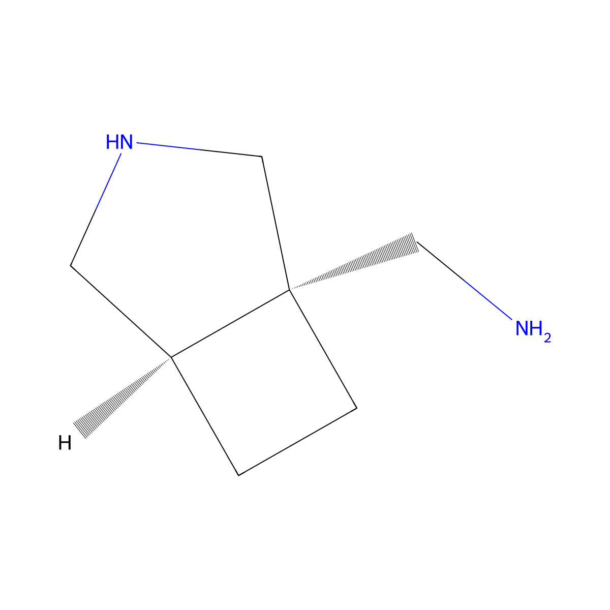 rac-[(1R,5S)-3-azabicyclo[3.2.0]heptan-1-yl]methanamine molecular structure, CAS 2166906-05-2