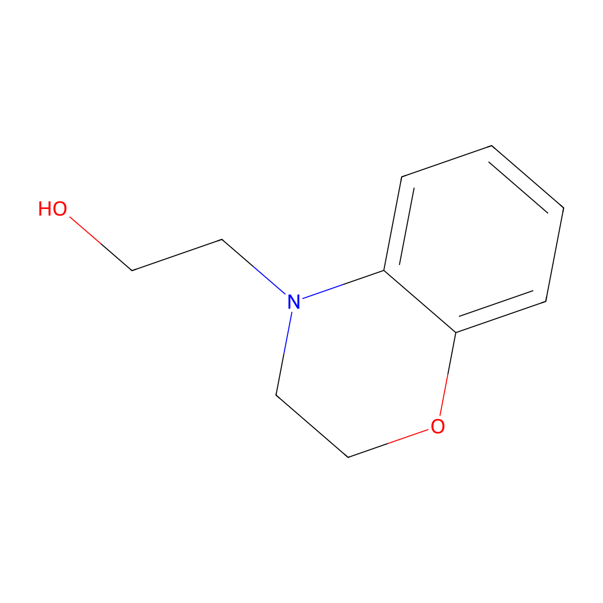 2-(2,3-Dihydro-4H-1,4-benzoxazin-4-YL)ethanol molecular structure, CAS 216691-22-4