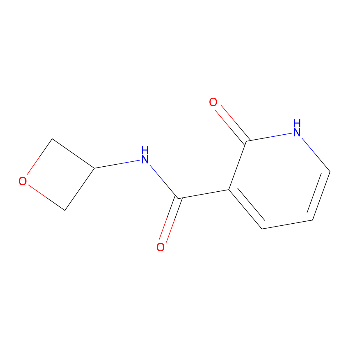 N-(oxetan-3-yl)-2-oxo-1,2-dihydropyridine-3-carboxamide molecular structure, CAS 2166911-44-8
