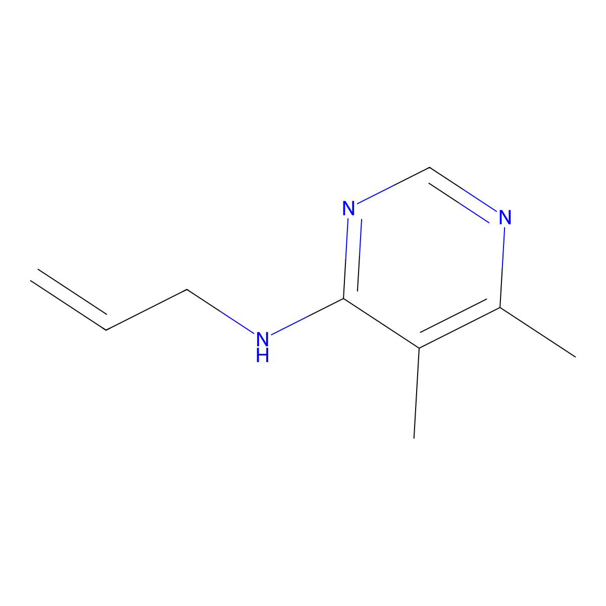 N-allyl-5,6-dimethylpyrimidin-4-amine molecular structure, CAS 2166914-55-0