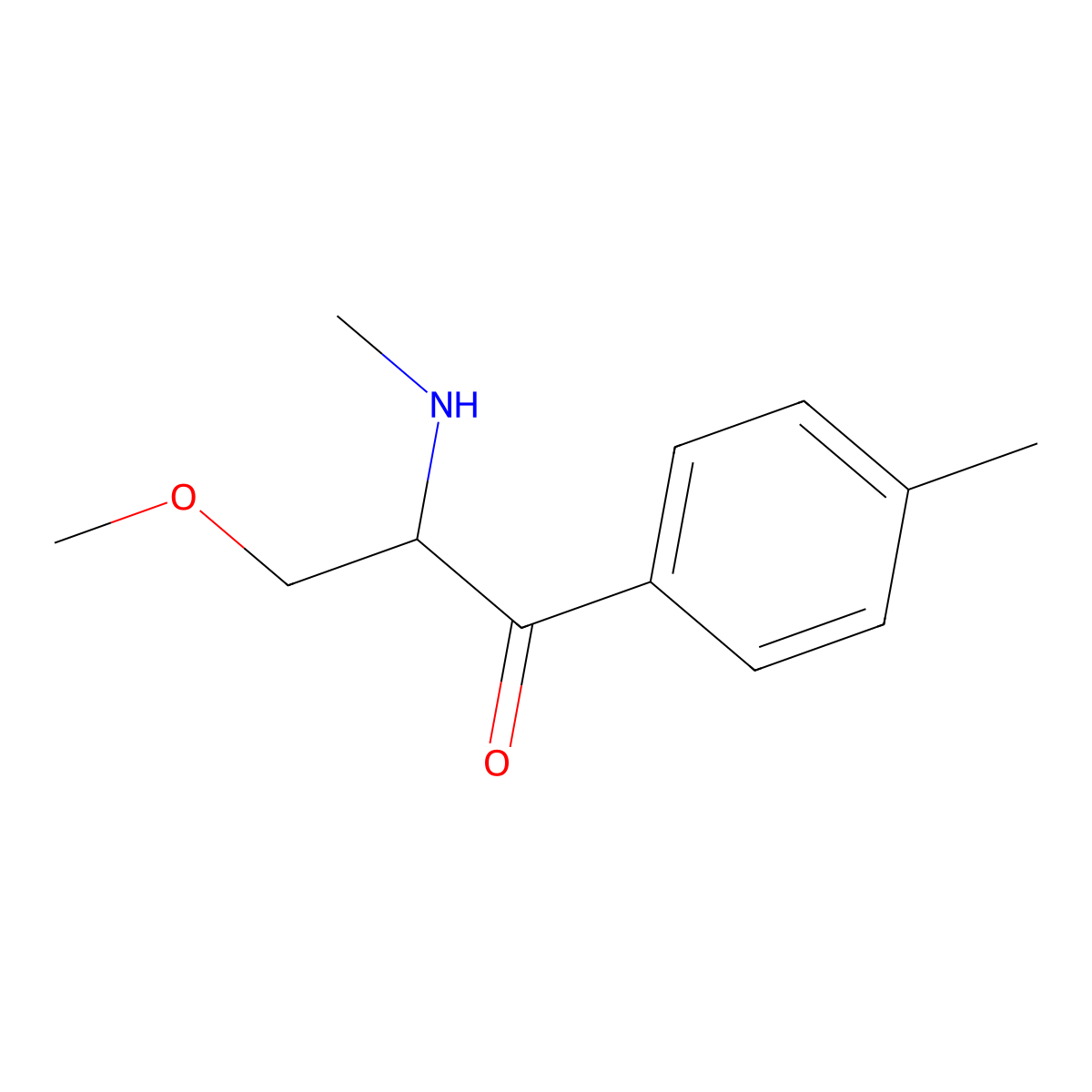 Mexedrone molecular structure, CAS 2166915-02-0
