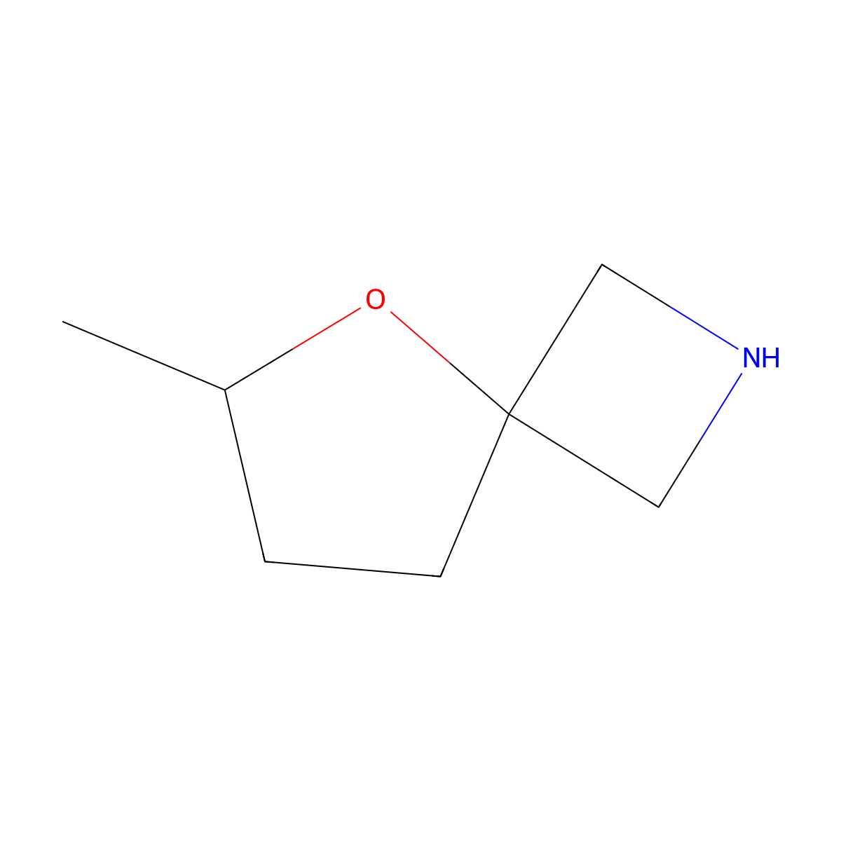 6-Methyl-5-oxa-2-azaspiro[3.4]octane molecular structure, CAS 2166924-99-6