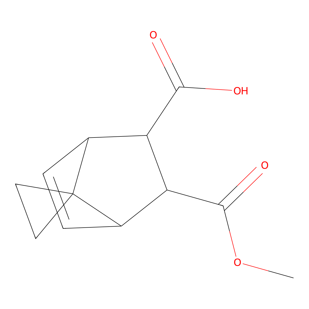 3-Methoxycarbonylspiro[bicyclo[2.2.1]hept-5-ene-7,1'-cyclopropane]-2-carboxylic acid molecular structure, CAS 2166926-65-2