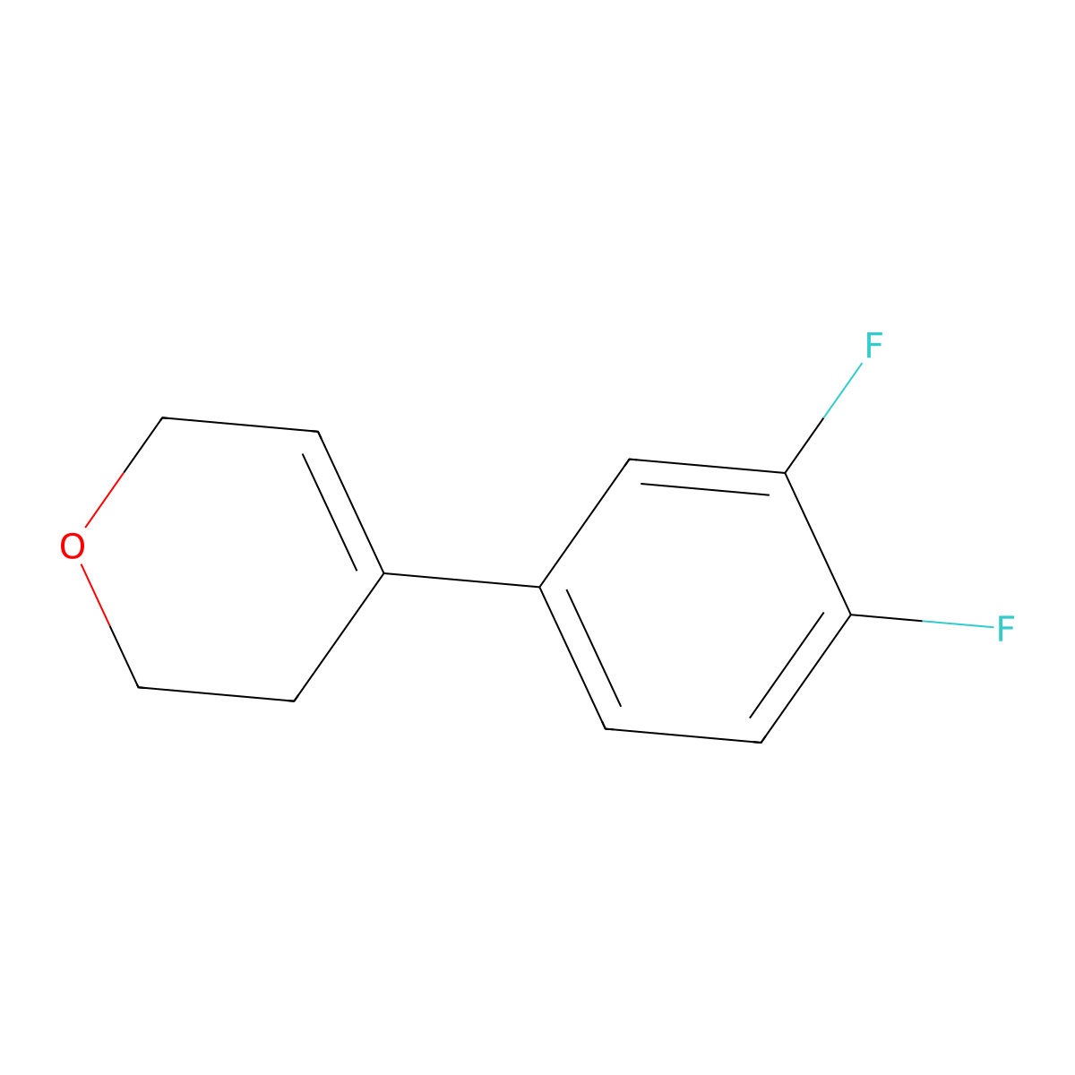 4-(3,4-difluorophenyl)-3,6-dihydro-2H-pyran molecular structure, CAS 2166928-26-1