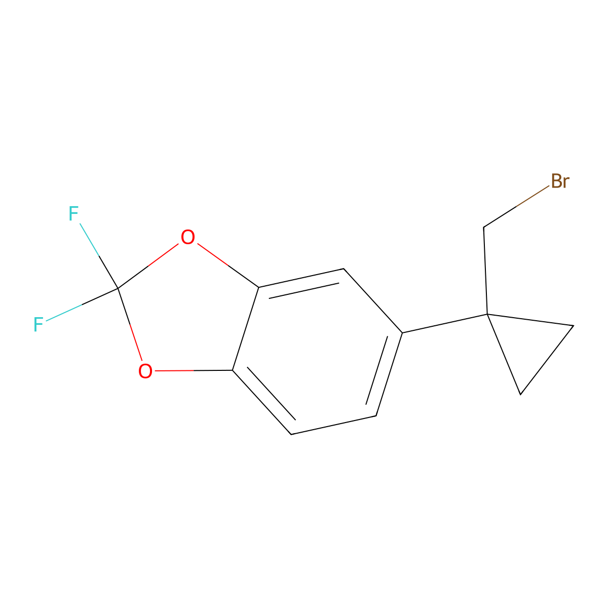 5-[1-(Bromomethyl)cyclopropyl]-2,2-difluoro-2H-1,3-benzodioxole molecular structure, CAS 2166936-22-5