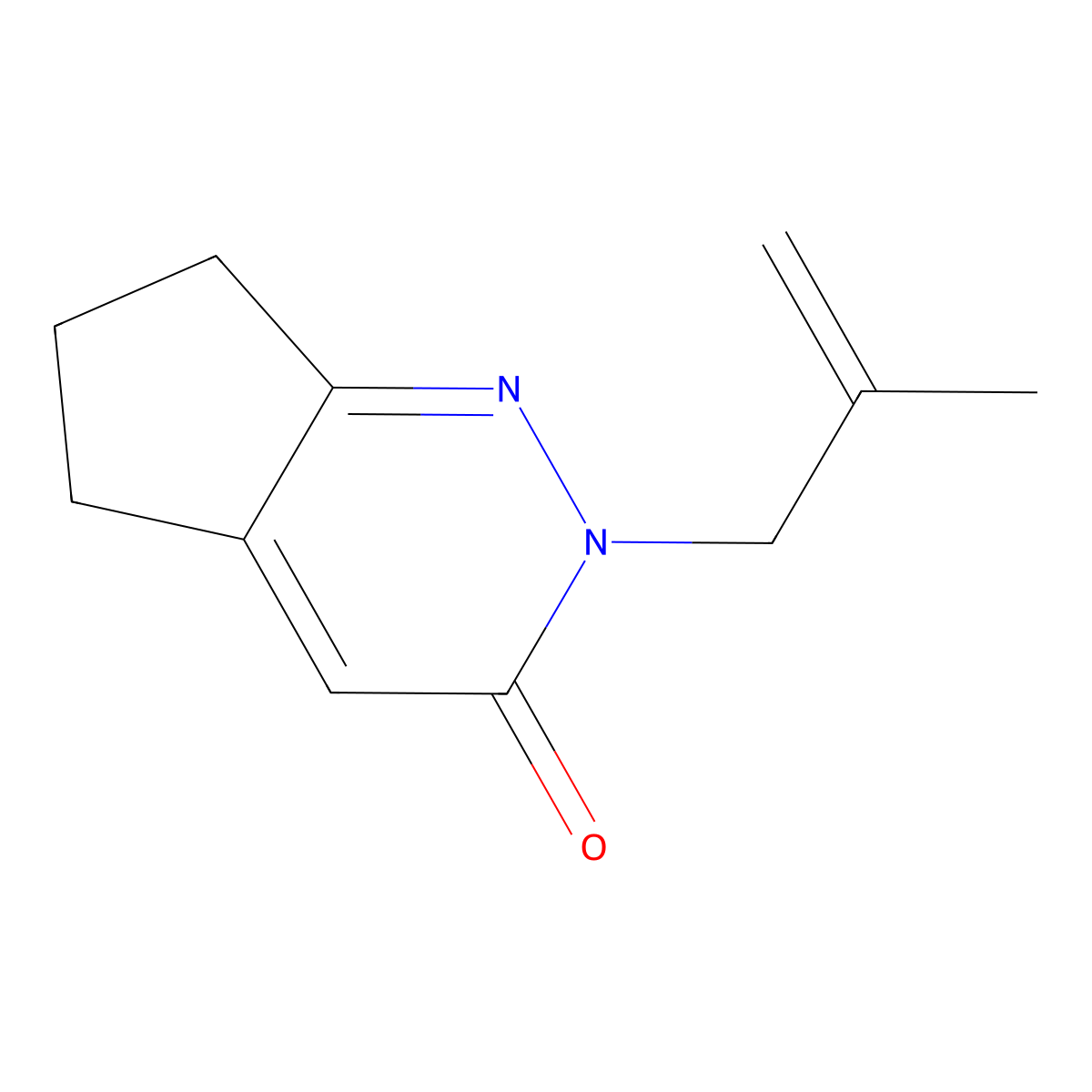 2-(2-methylprop-2-en-1-yl)-2H,3H,5H,6H,7H-cyclopenta[c]pyridazin-3-one molecular structure, CAS 2166938-94-7
