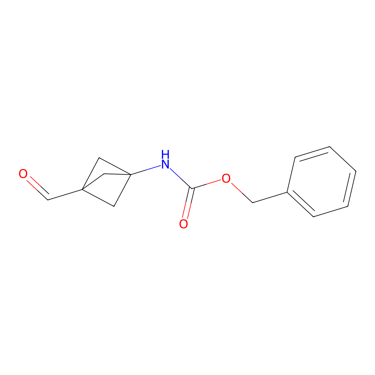 benzyl N-{3-formylbicyclo[1.1.1]pentan-1-yl}carbamate molecular structure, CAS 2166952-44-7