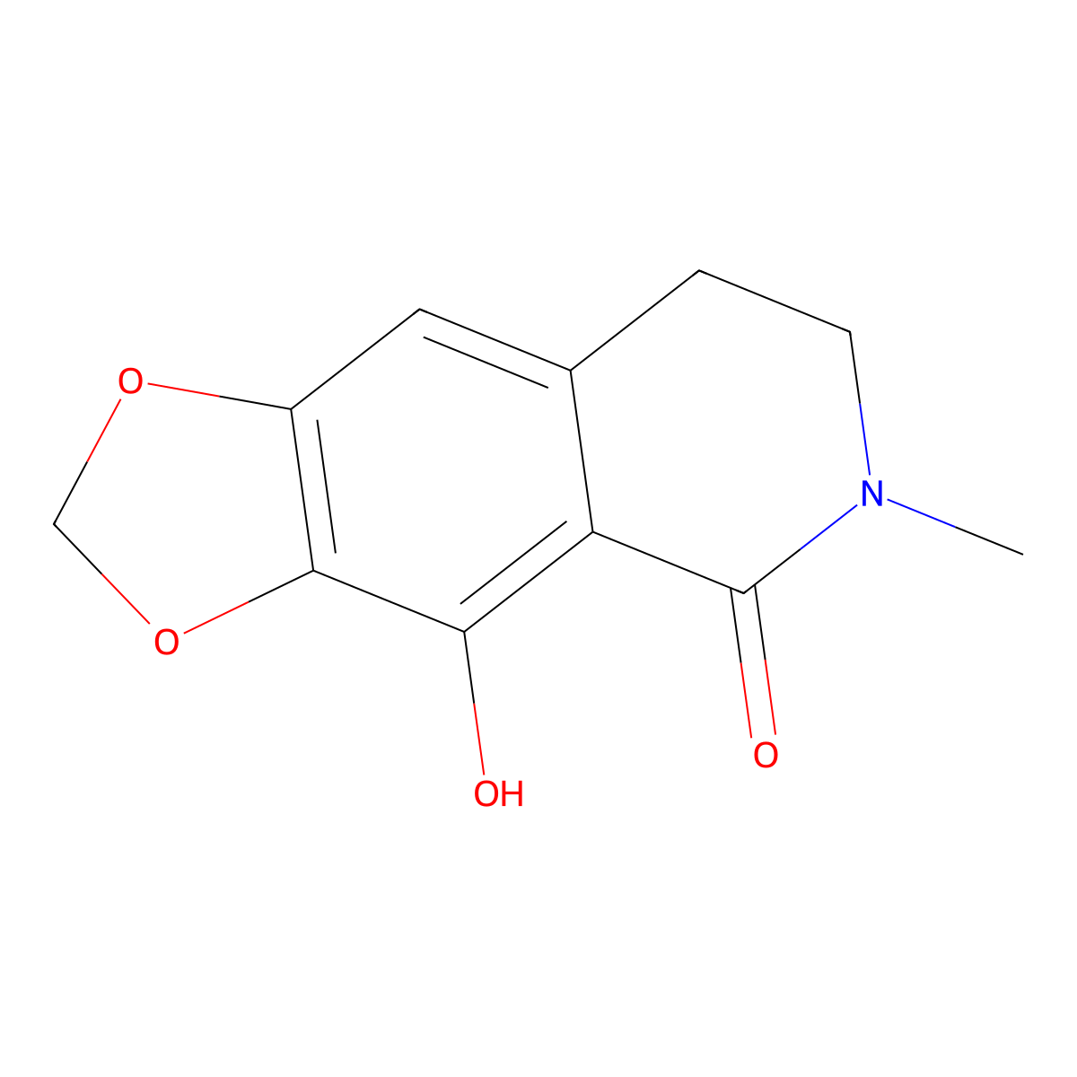 4-hydroxy-6-methyl-7,8-dihydro[1,3]dioxolo[4,5-g]isoquinolin-5(6H)-one molecular structure, CAS 2166954-22-7