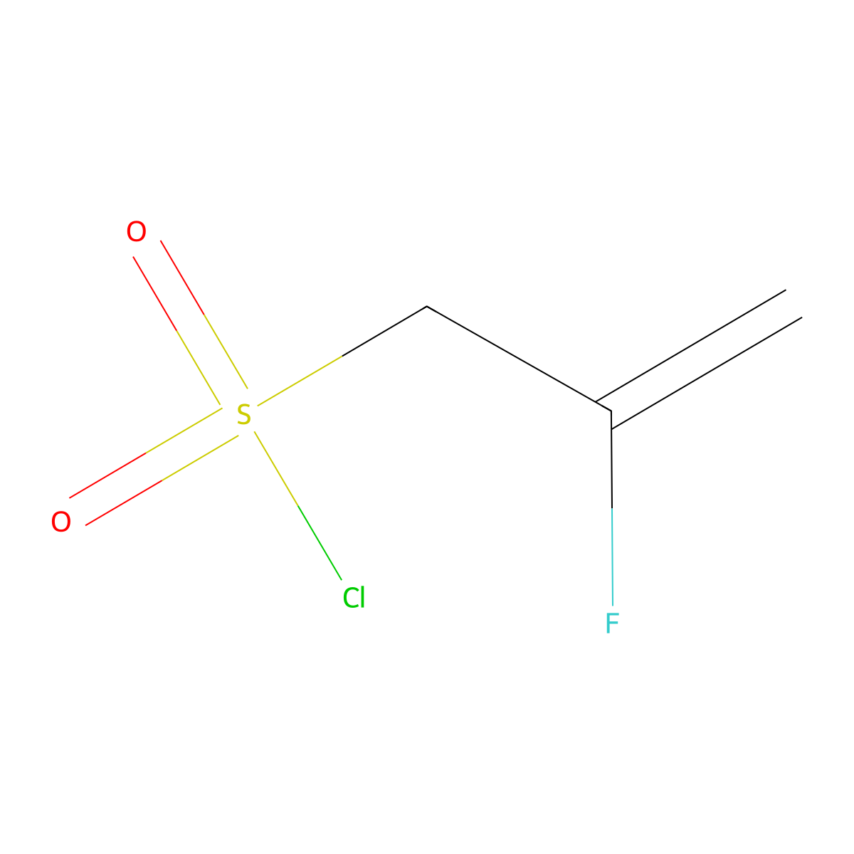 2-Fluoroprop-2-ene-1-sulfonyl chloride molecular structure, CAS 2166957-04-4