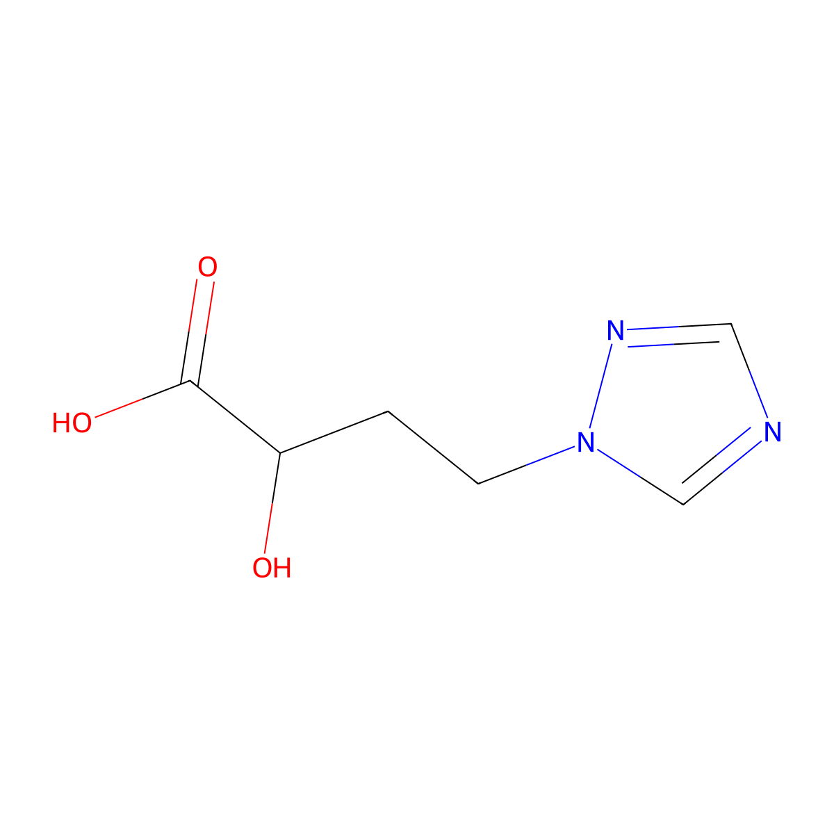 2-hydroxy-4-(1H-1,2,4-triazol-1-yl)butanoic acid molecular structure, CAS 2166958-14-9