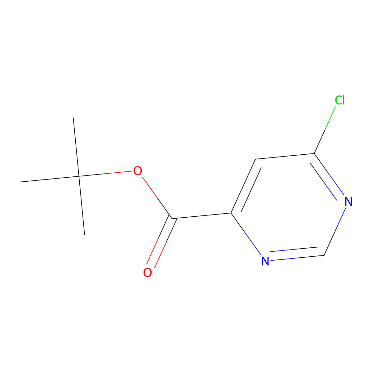 tert-Butyl 6-chloropyrimidine-4-carboxylate molecular structure, CAS 2166960-10-5