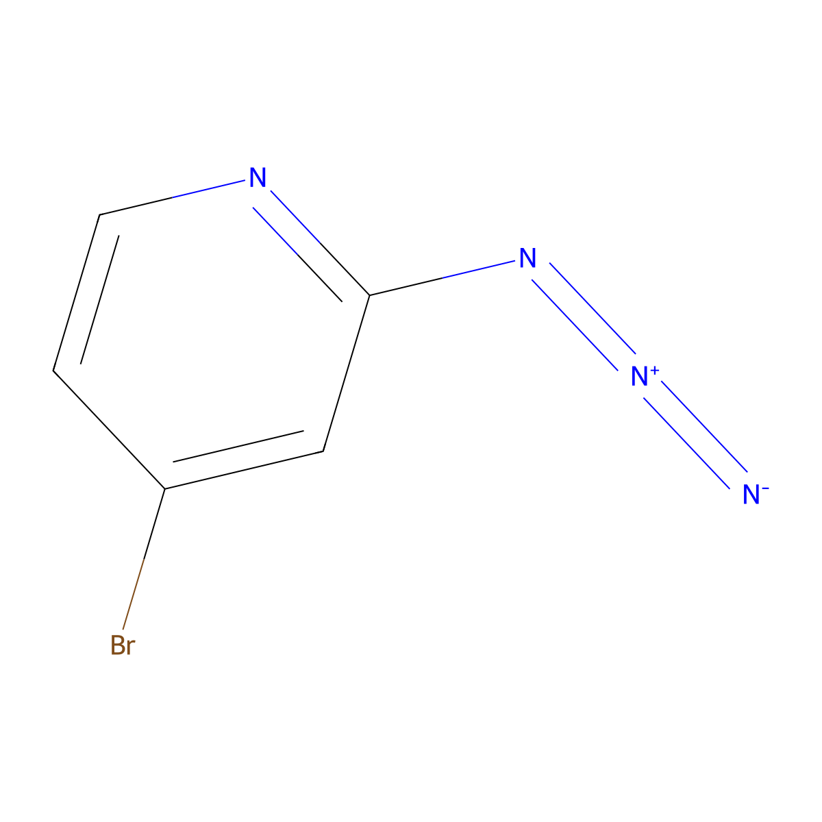 2-Azido-4-bromopyridine molecular structure, CAS 2166971-56-6