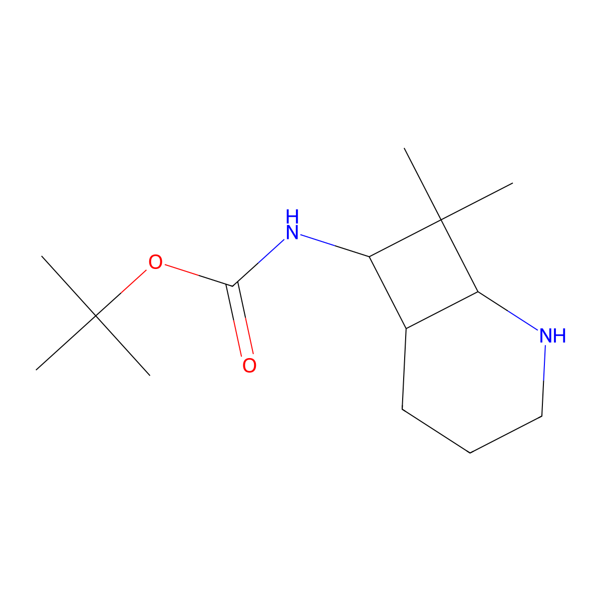 tert-butylN-{8,8-dimethyl-2-azabicyclo[4.2.0]octan-7-yl}carbamate molecular structure, CAS 2166979-53-7