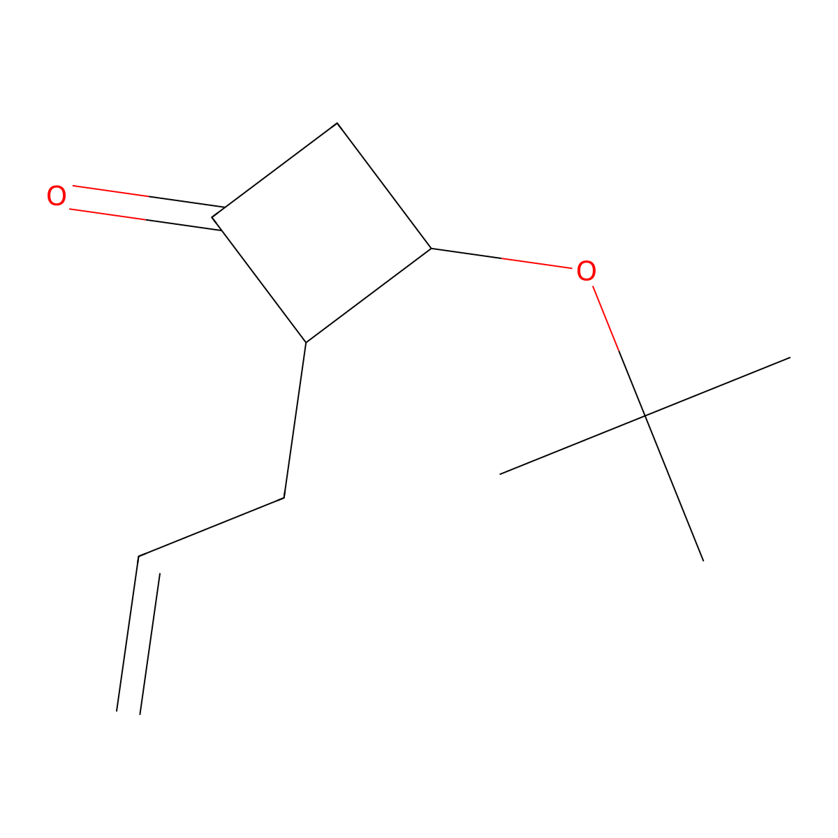 3-(Tert-butoxy)-2-(prop-2-en-1-yl)cyclobutan-1-one molecular structure, CAS 2166986-49-6