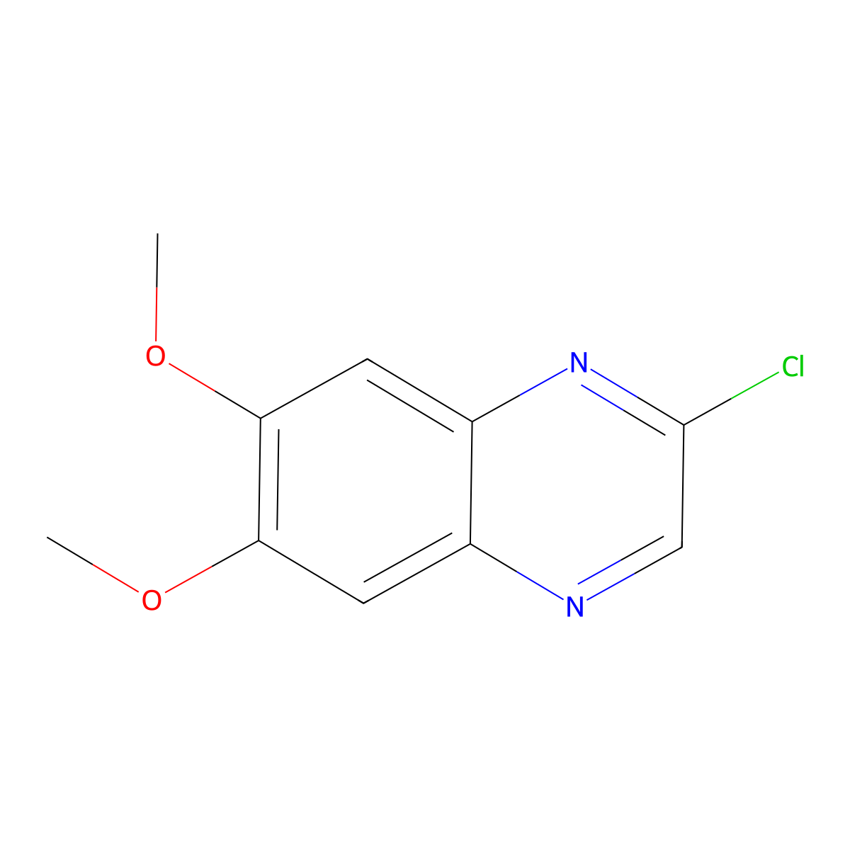 2-Chloro-6,7-dimethoxyquinoxaline molecular structure, CAS 216699-86-4