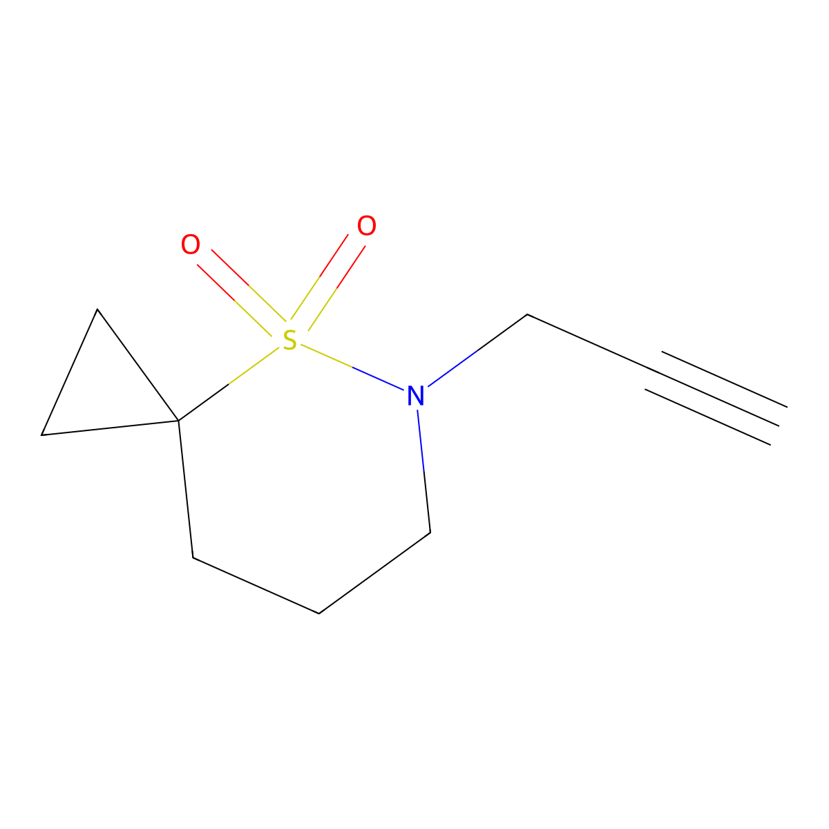 5-(Prop-2-yn-1-yl)-4lambda6-thia-5-azaspiro(2.5)octane-4,4-dione molecular structure, CAS 2166992-67-0