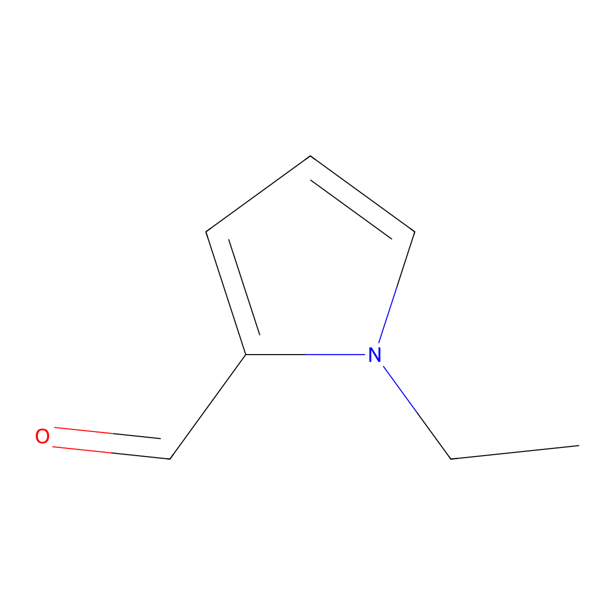 1-Ethyl-2-pyrrolecarboxaldehyde molecular structure, CAS 2167-14-8