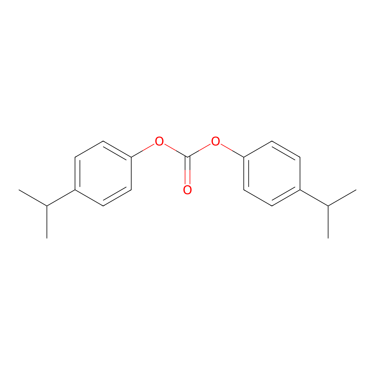 Bis(4-propan-2-ylphenyl) carbonate molecular structure, CAS 2167-55-7