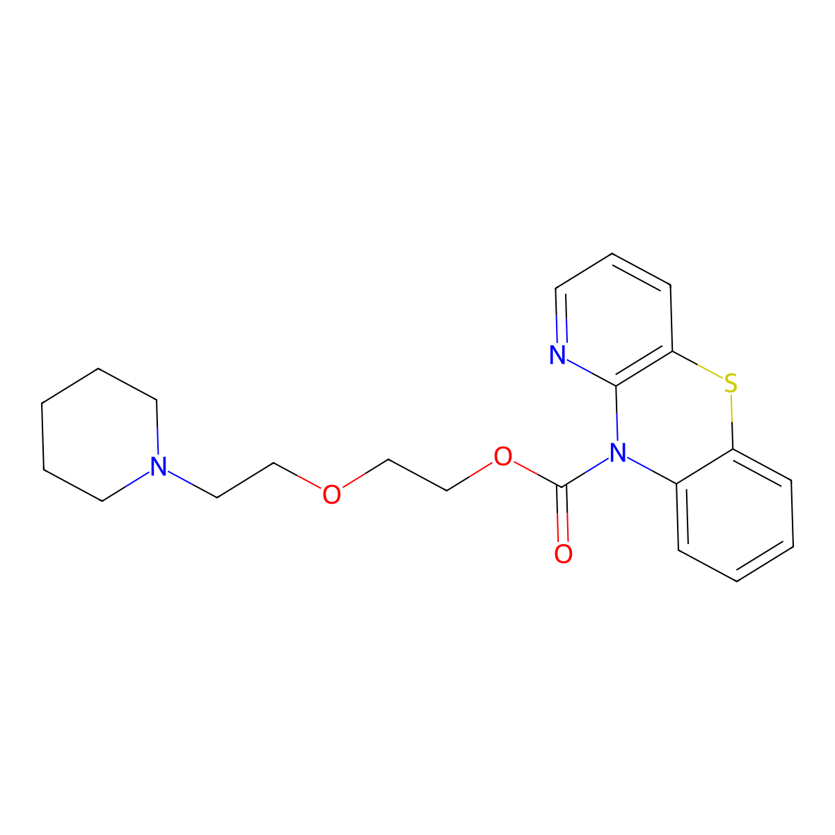 Pipazethate molecular structure, CAS 2167-85-3