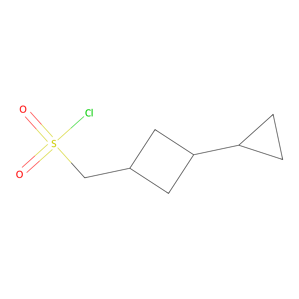 (3-Cyclopropylcyclobutyl)methanesulfonyl chloride molecular structure, CAS 2167008-07-1