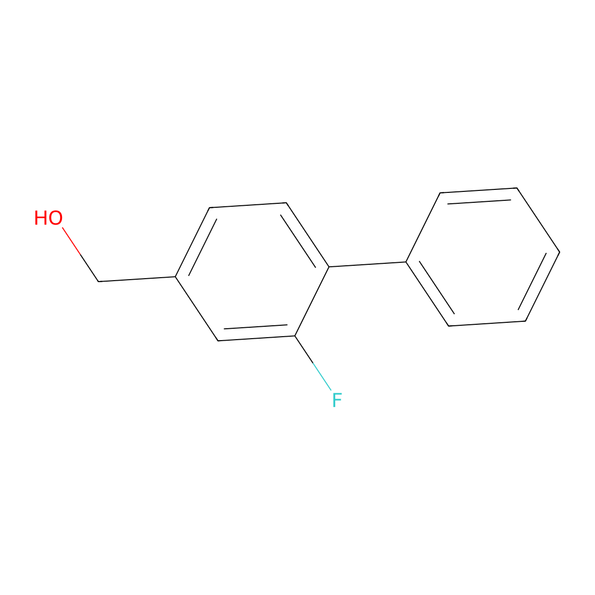 (2-Fluorobiphenyl-4-yl)methanol molecular structure, CAS 216701-21-2