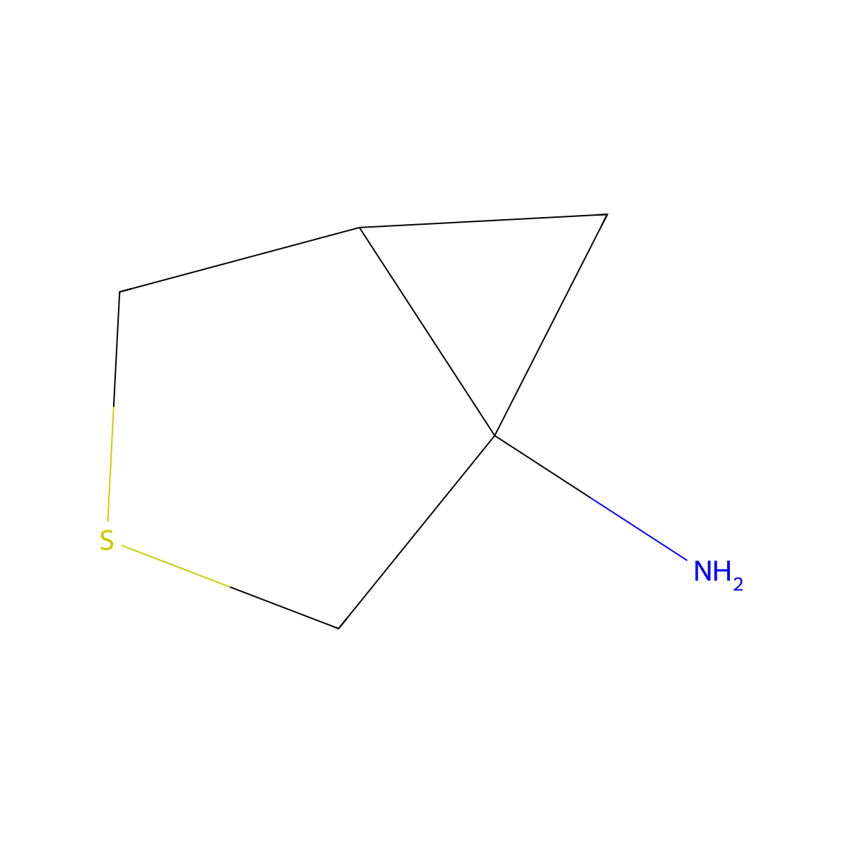 3-Thiabicyclo[3.1.0]hexan-1-amine molecular structure, CAS 2167011-83-6