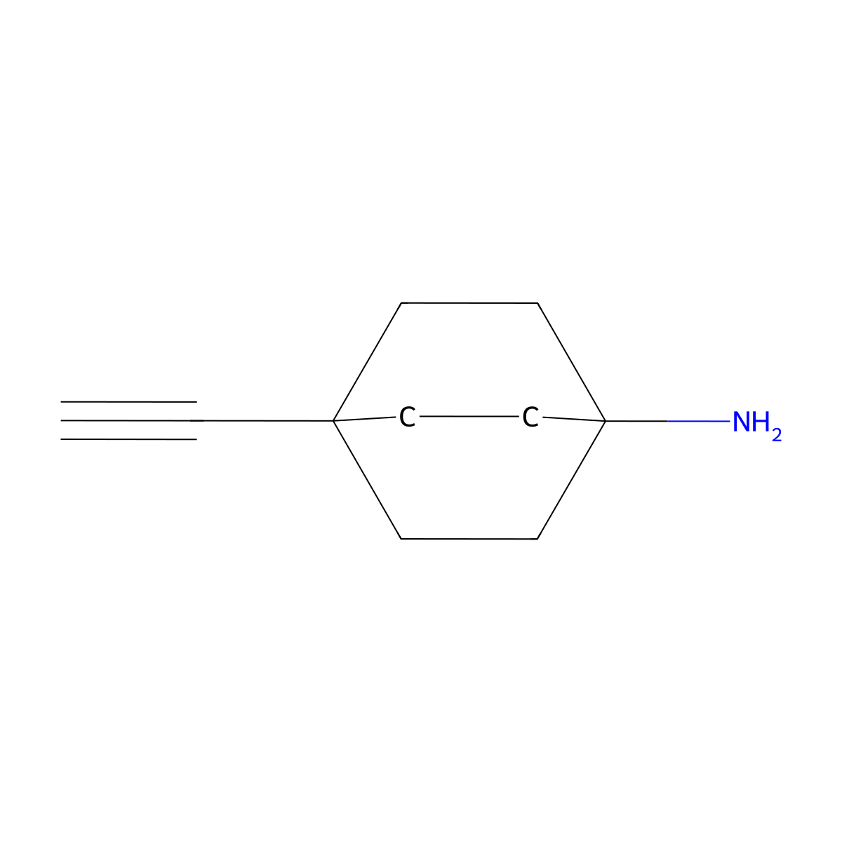 4-Ethynylbicyclo[2.2.2]octan-1-amine molecular structure, CAS 2167024-13-5