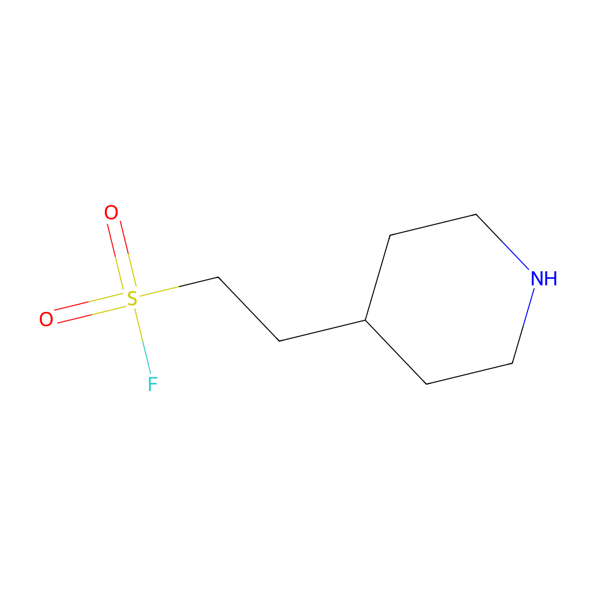 2-(Piperidin-4-yl)ethane-1-sulfonyl fluoride molecular structure, CAS 2167025-04-7
