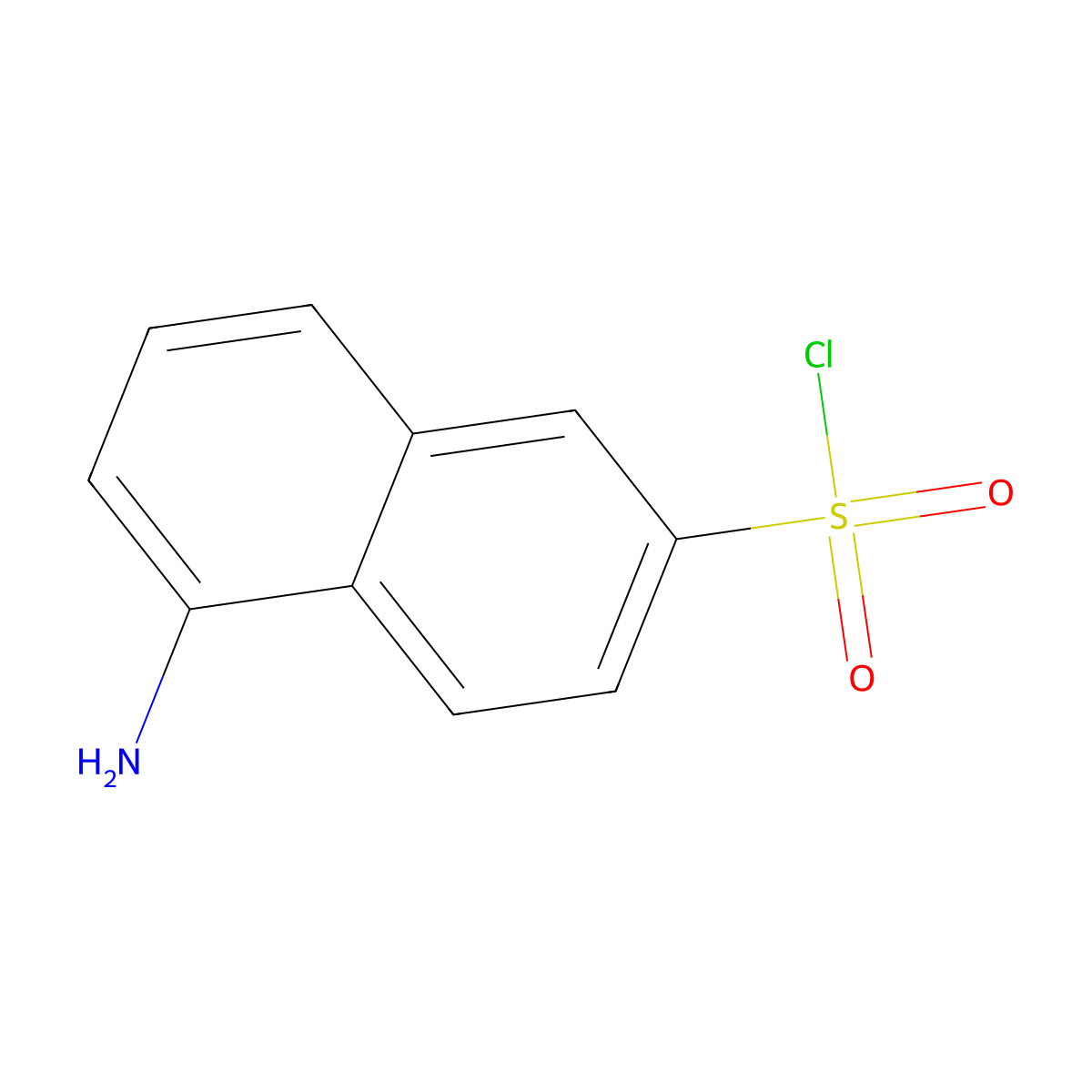 5-Aminonaphthalene-2-sulfonyl chloride molecular structure, CAS 2167026-37-9