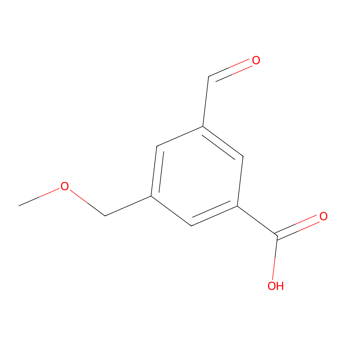 3-Formyl-5-(methoxymethyl)benzoic acid molecular structure, CAS 2167030-19-3