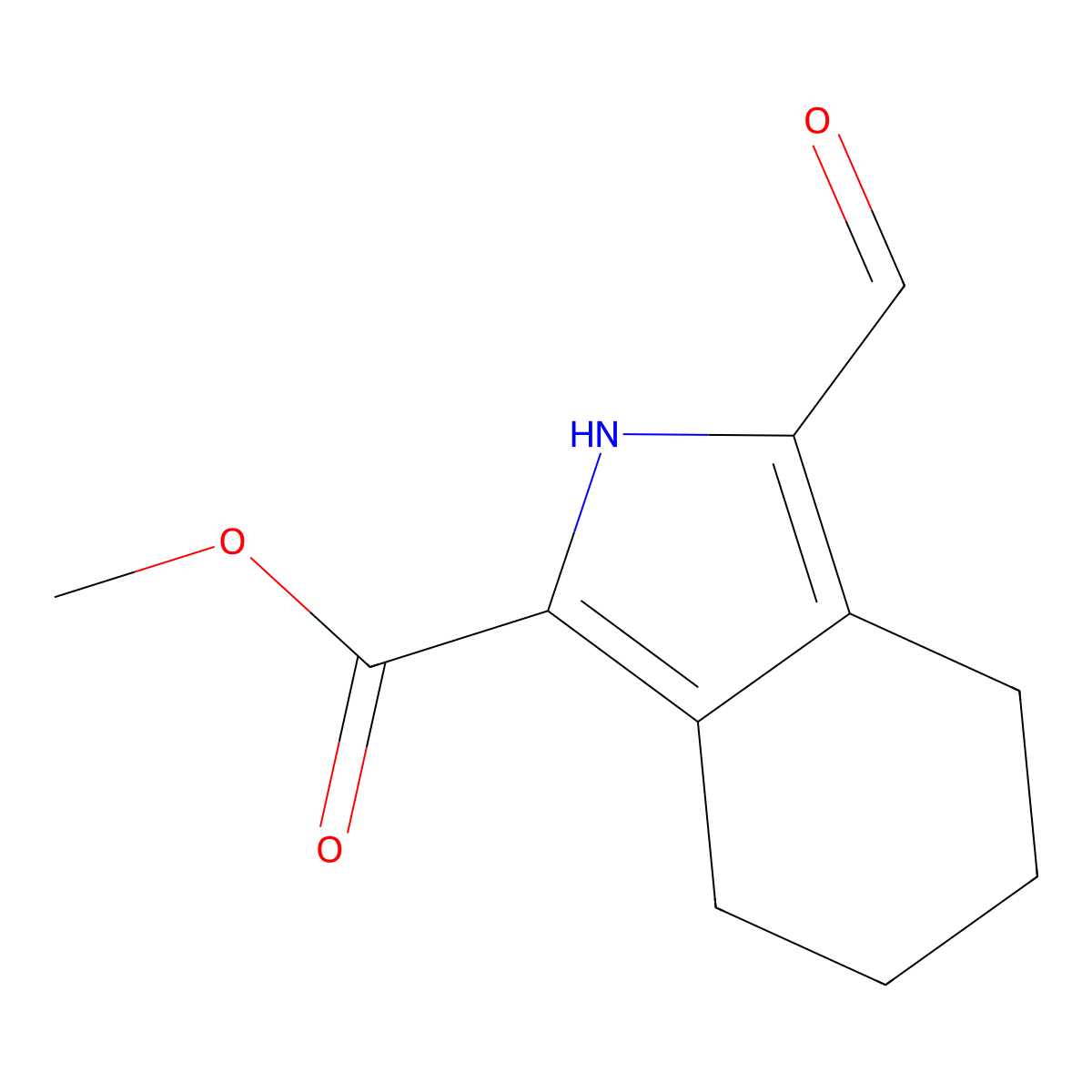 methyl 3-formyl-4,5,6,7-tetrahydro-2H-isoindole-1-carboxylate molecular structure, CAS 2167033-26-1