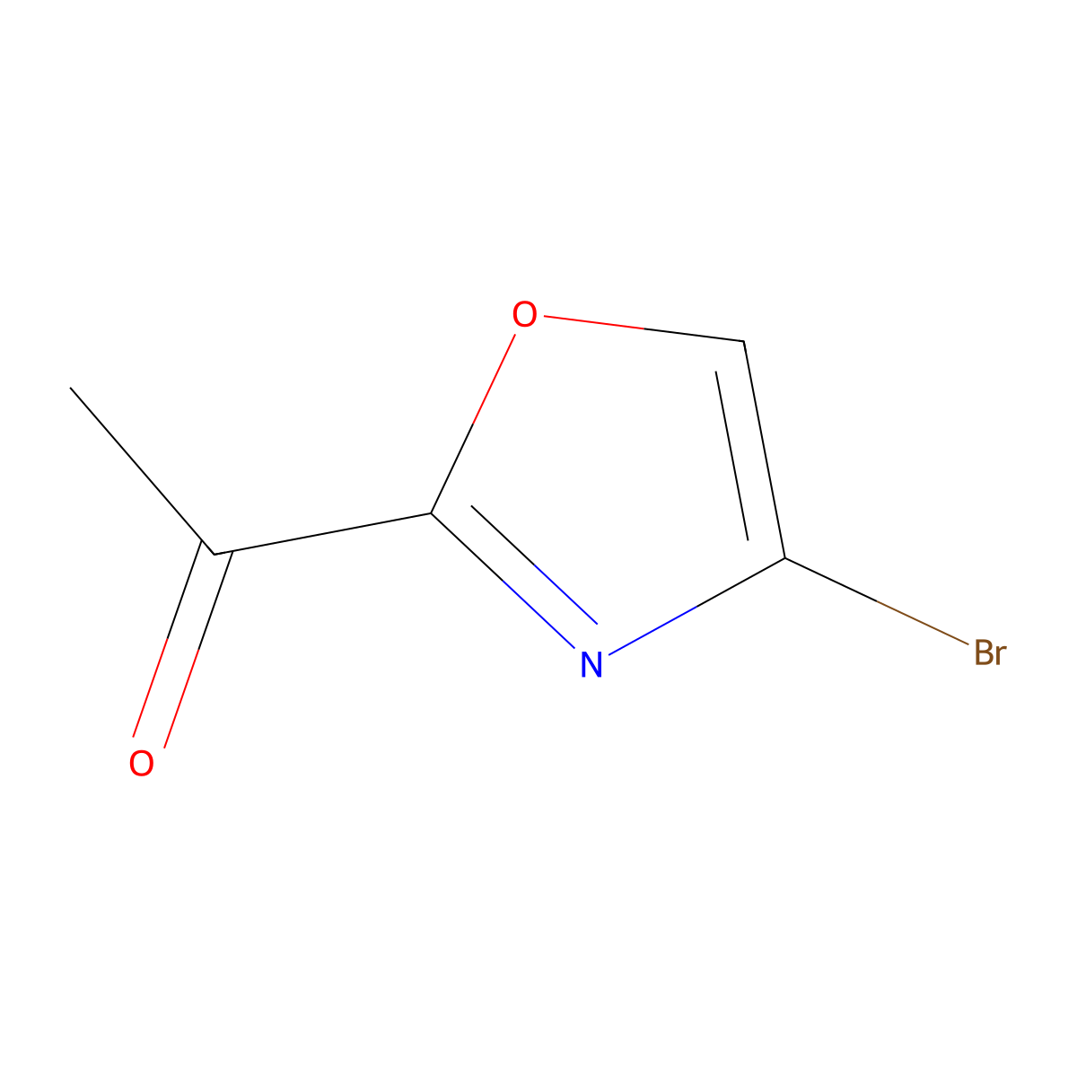 1-(4-Bromo-1,3-oxazol-2-yl)ethan-1-one molecular structure, CAS 2167054-96-6