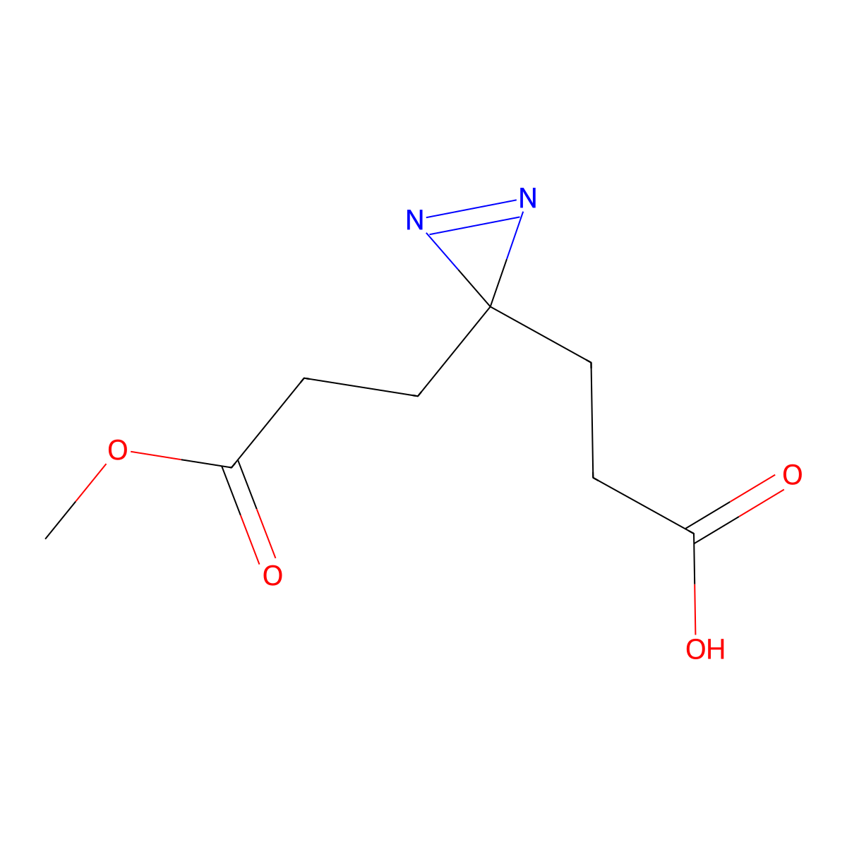 3-[3-(3-methoxy-3-oxopropyl)-3H-diazirin-3-yl]propanoic acid molecular structure, CAS 2167067-35-6
